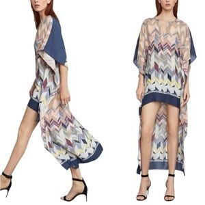 Nwt BcbgMaxazria Cristen Ikat Chevron Hi Low Maxi Kaftan Dress